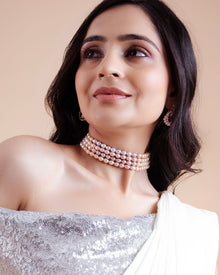 The Regal Embrace – Four layered beautiful choker necklace
