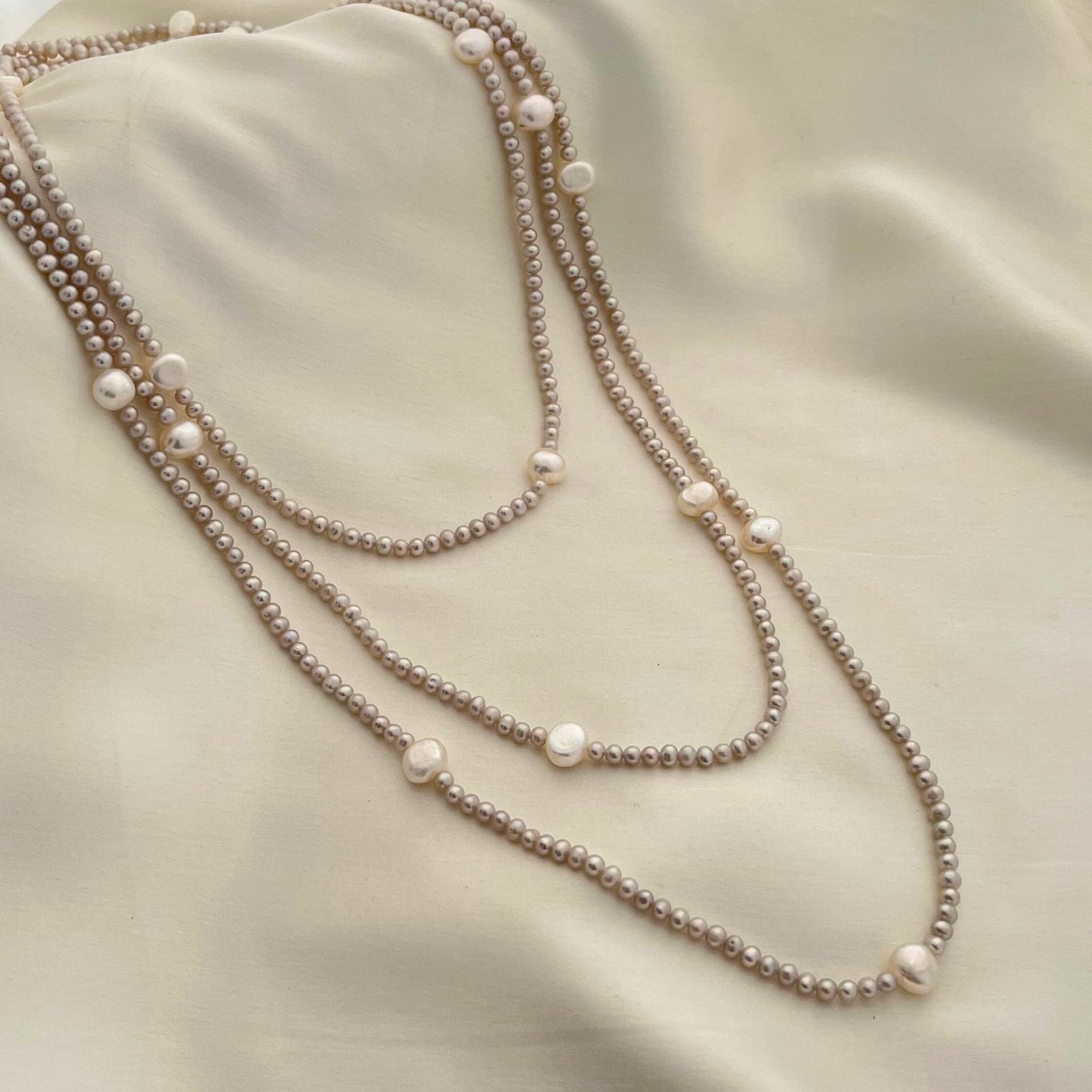 Long Layered Pearl Necklace - CherishBox
