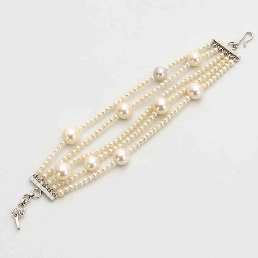 Élan Pearl Convertible 5-Layer Choker & Bracelet