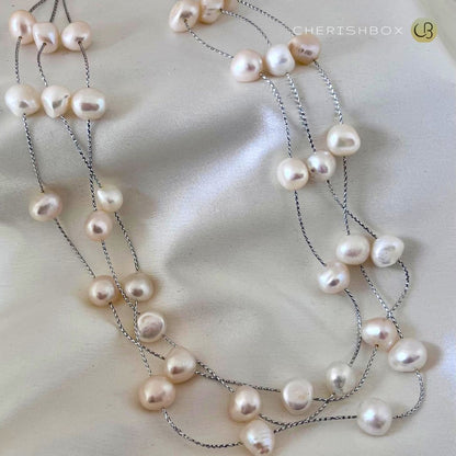 Lumière Drizzle Pearl Necklace