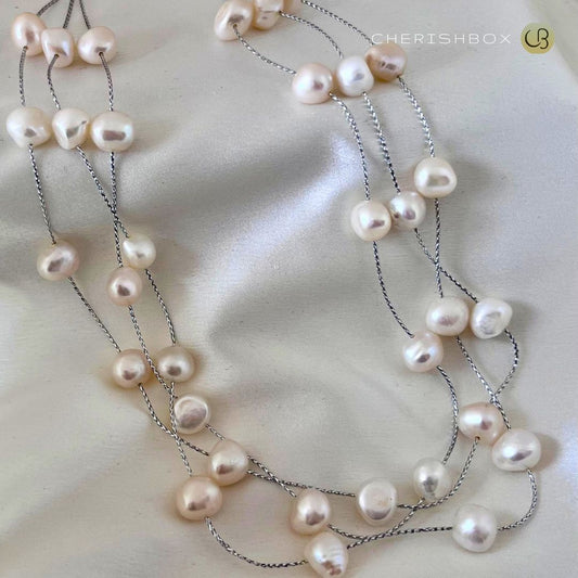 Lumière Drizzle Pearl Necklace
