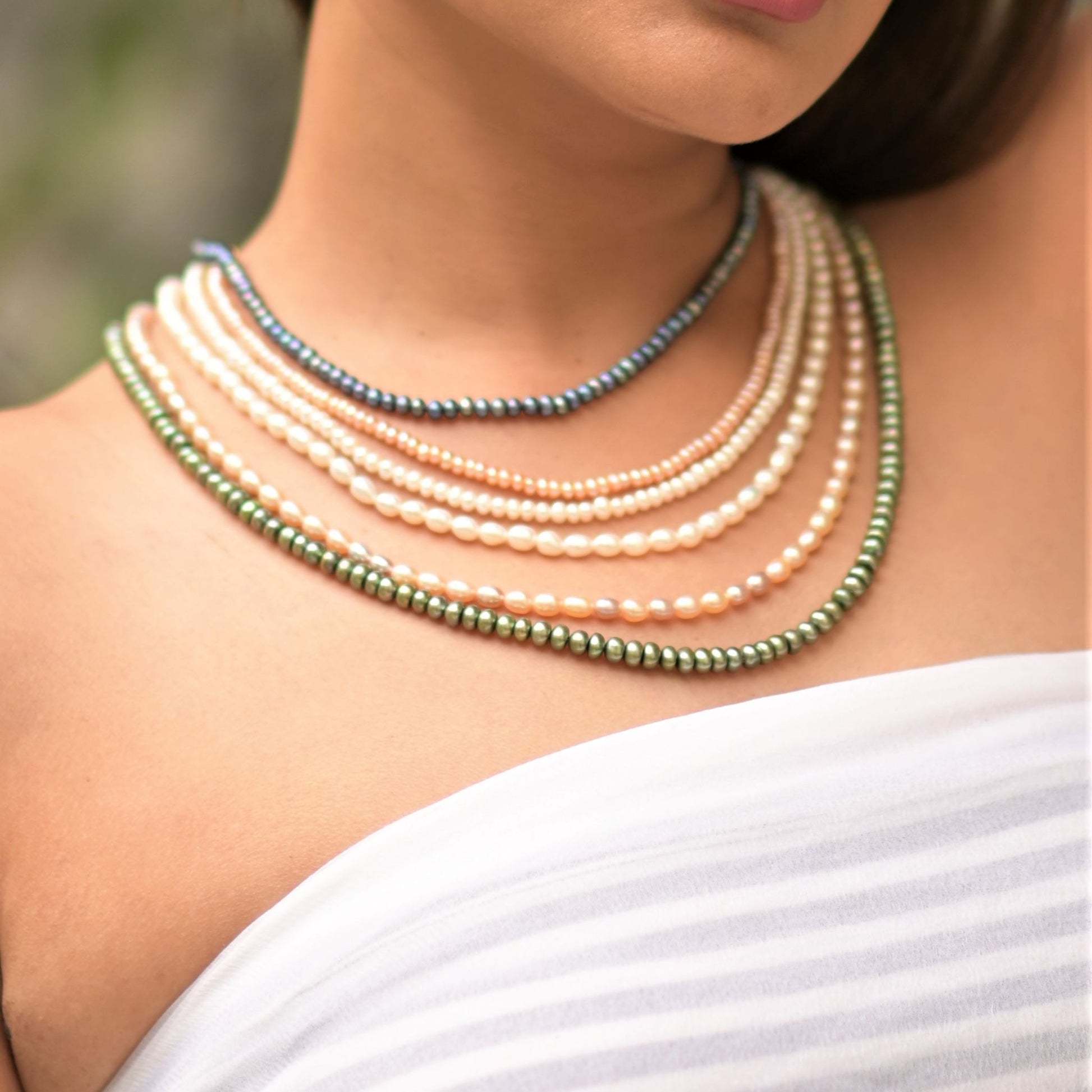 Long Layered Real Pearl Necklace - CherishBox