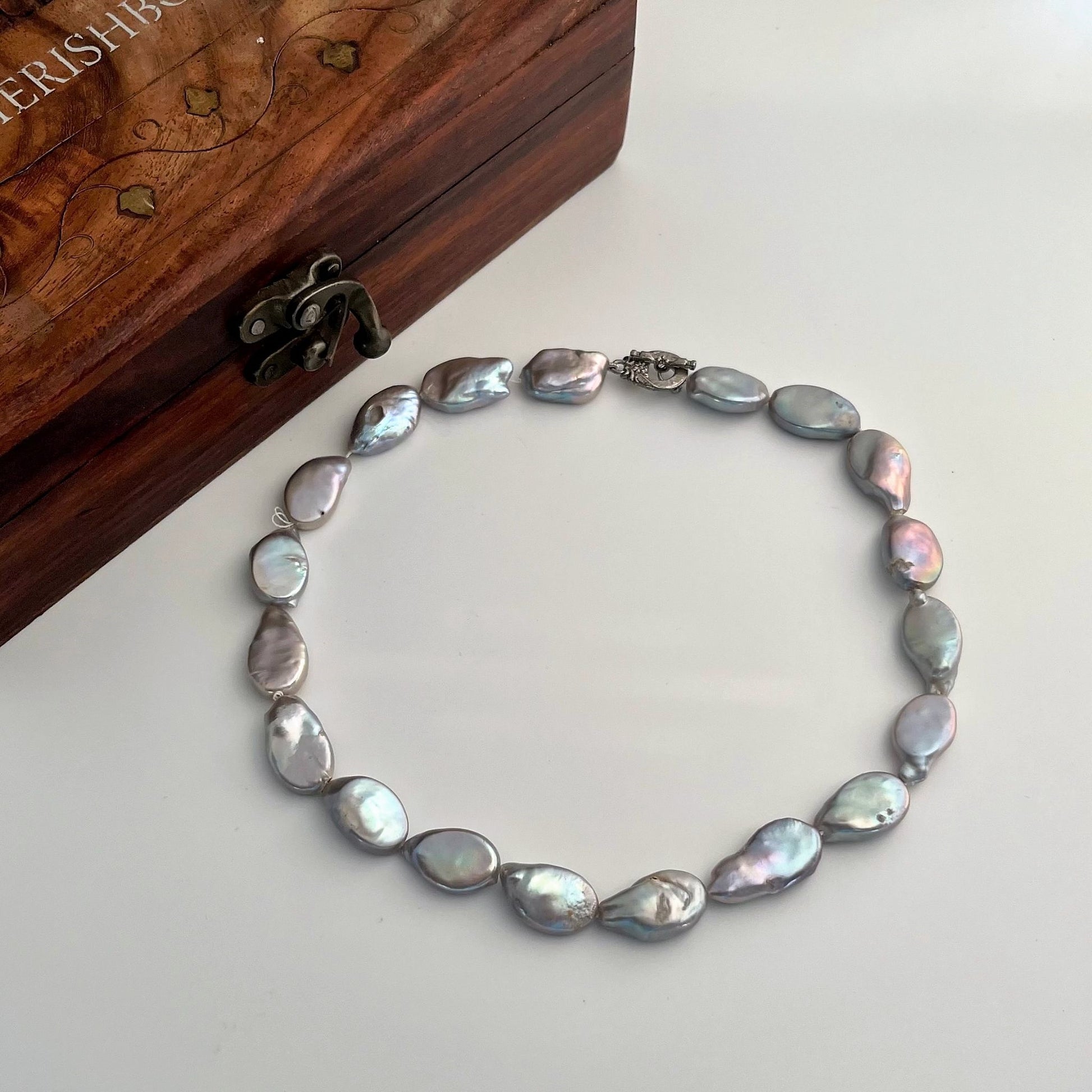 Grey Choker Pearl Necklace - CherishBox