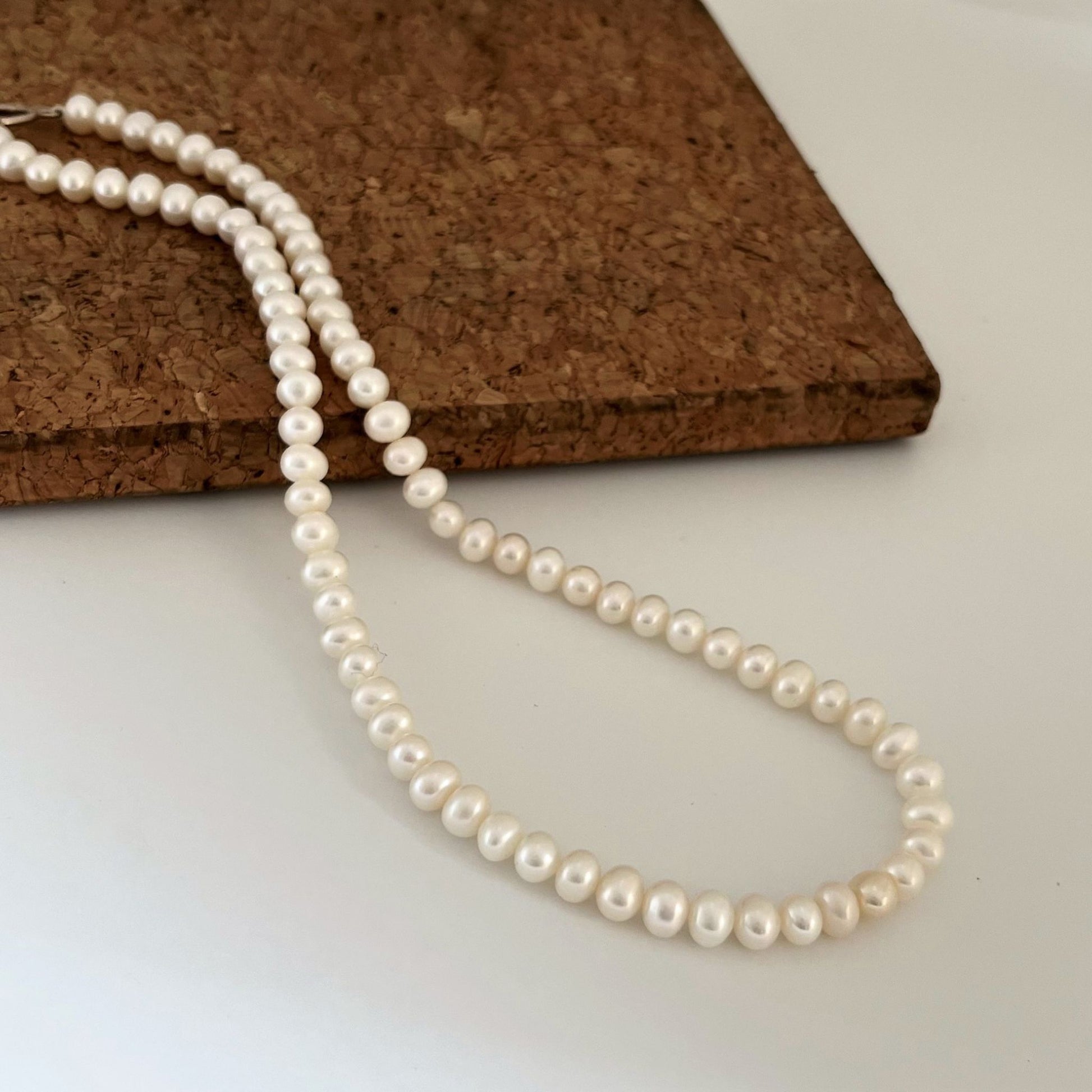 Near Round Freshwater Pearl Necklace - CherishBox 