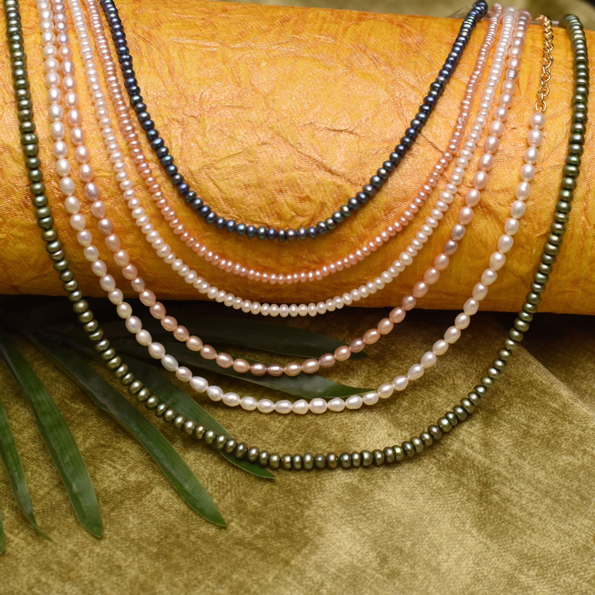 Exquisite Pearl Necklace Set in Multicolor - Shop at Jhakhas