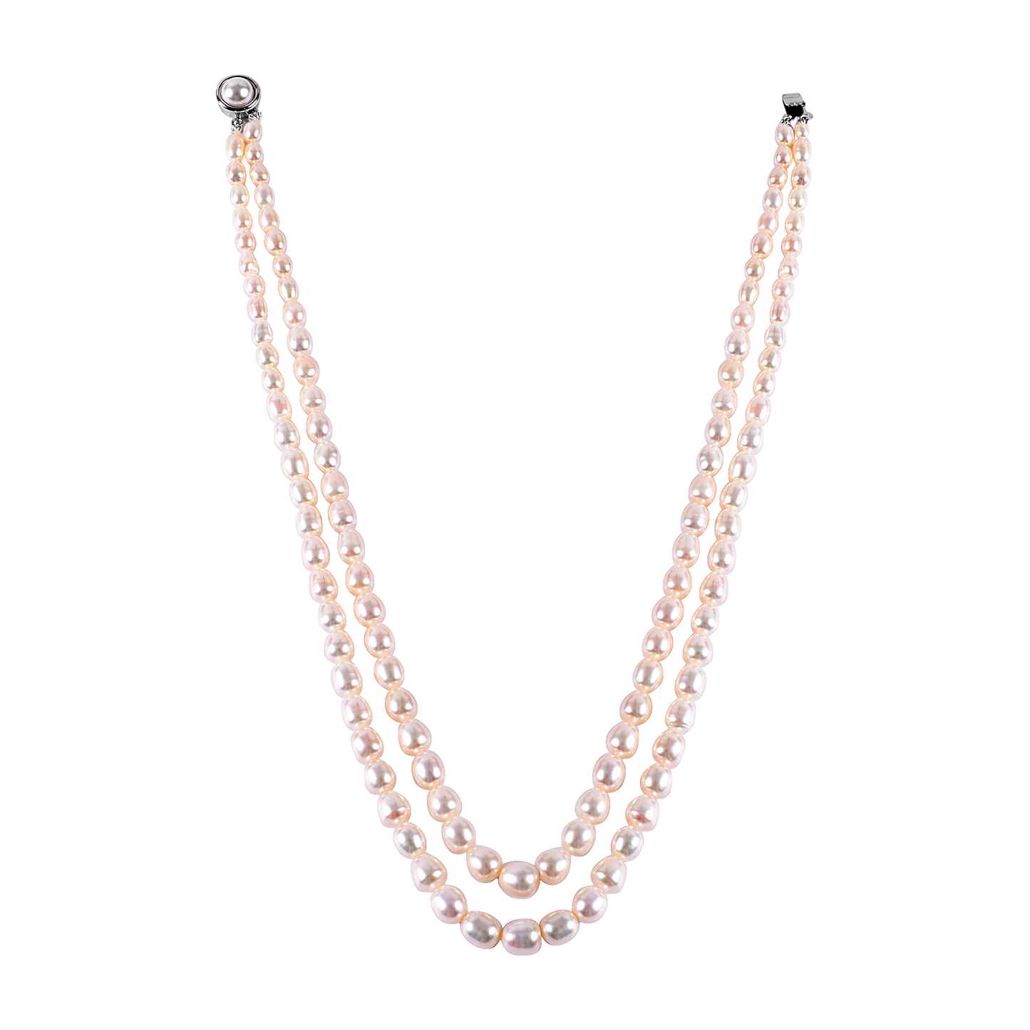 2 Layer White Pearl Necklace - CherishBox