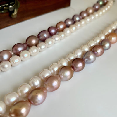 Rose Wine - Baroque Combo Set - CherishBox Real Pearl Jewellery
