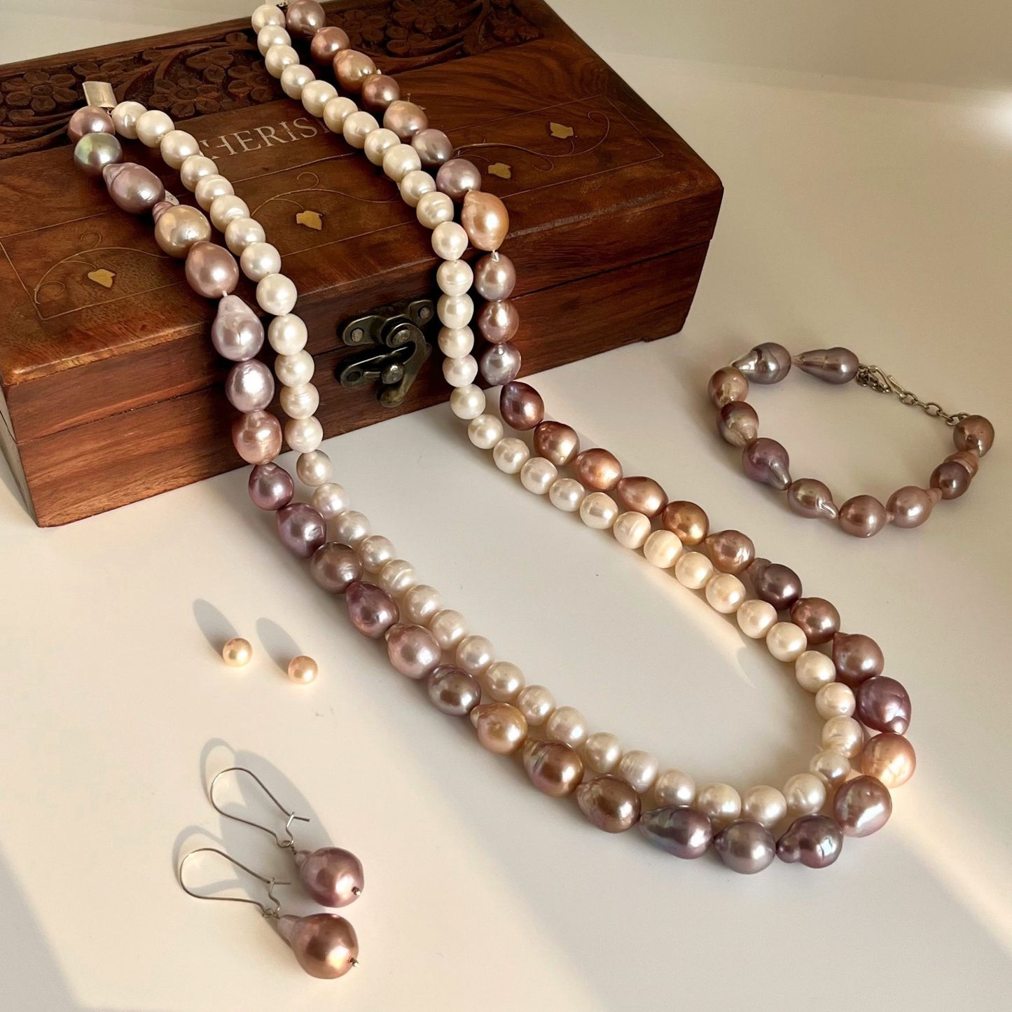 Two layer Baroque Pearl Necklace CherishBox
