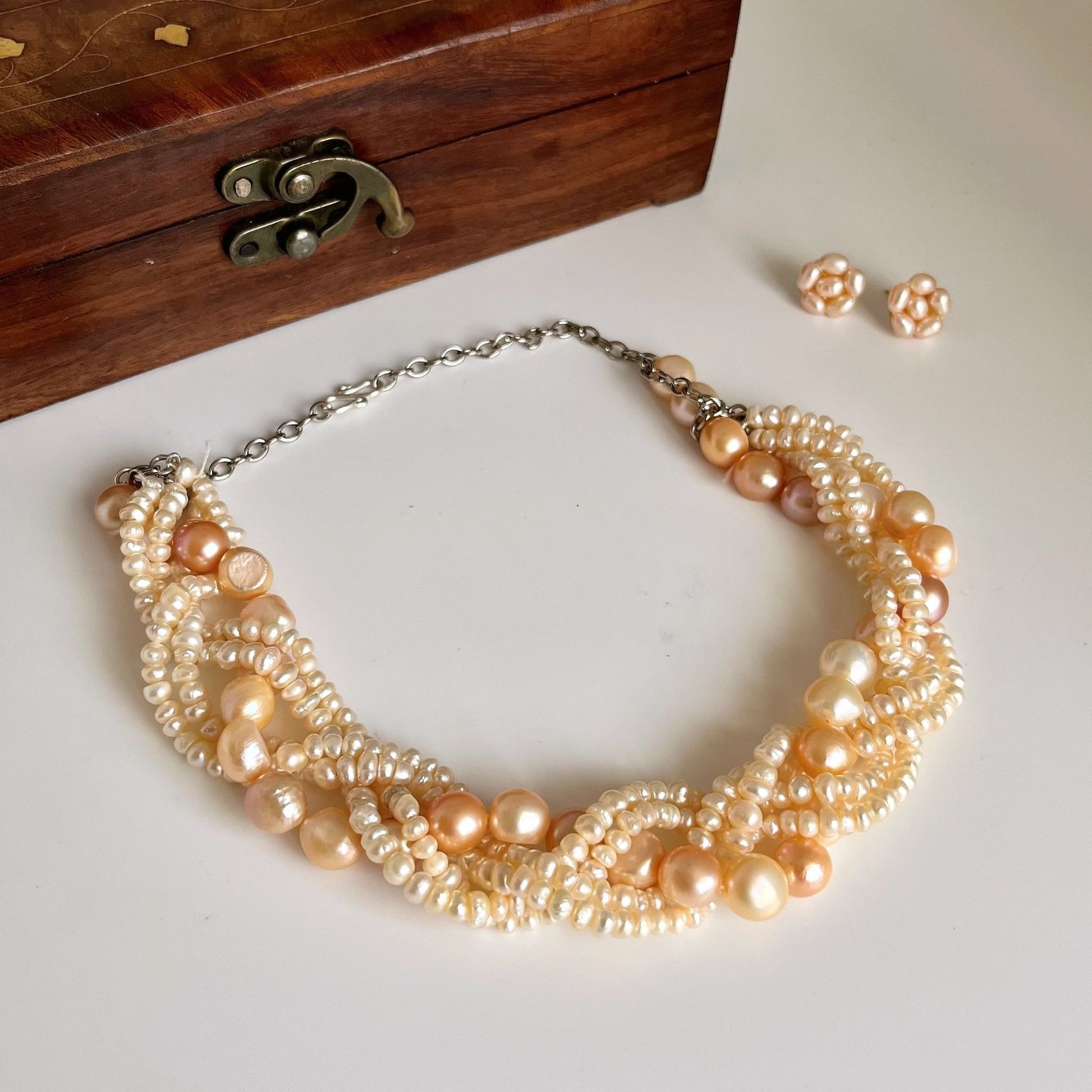 Twisted Real Pearl Necklace Set- CherishBox