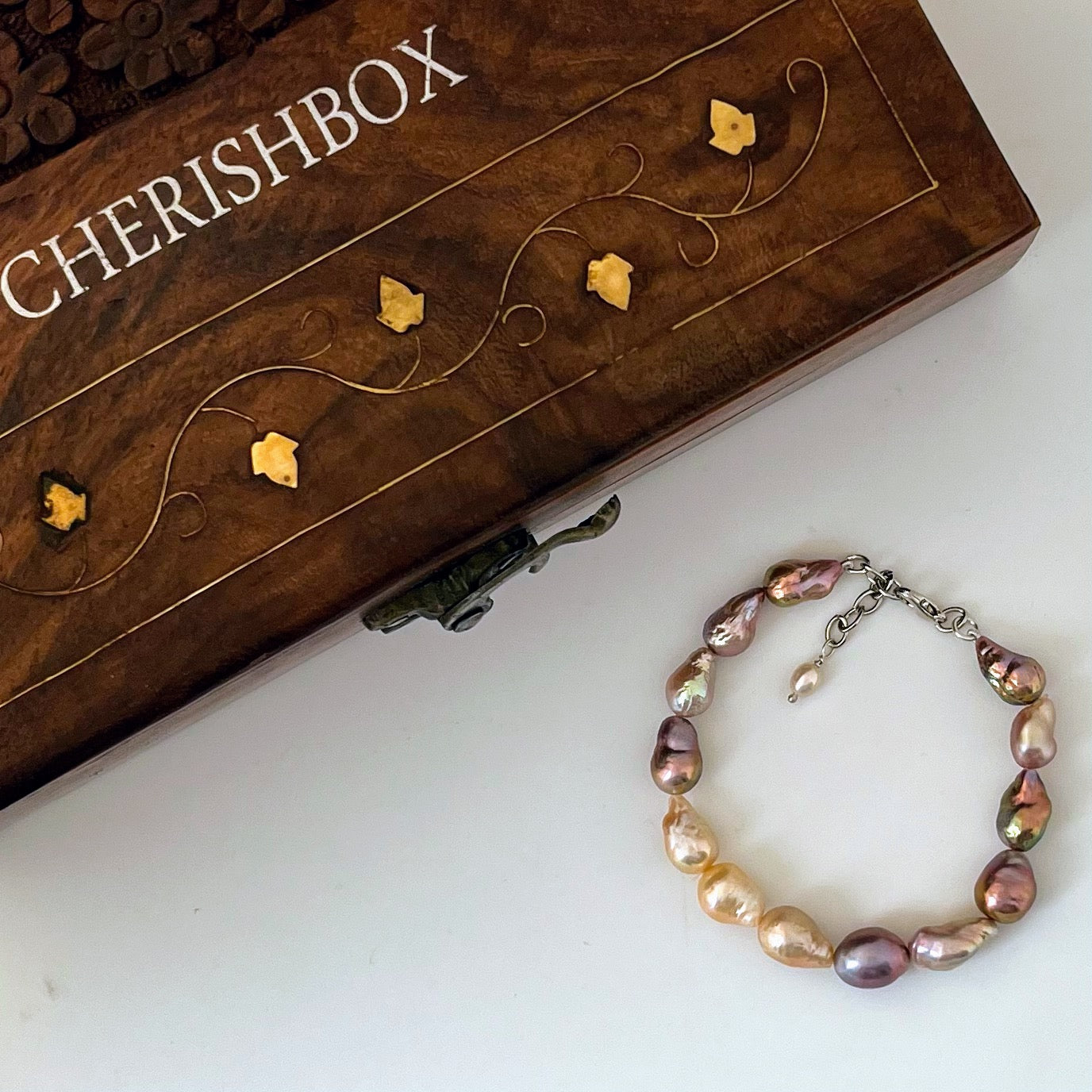Pink Baroque Pearl Bracelet - CherishBox