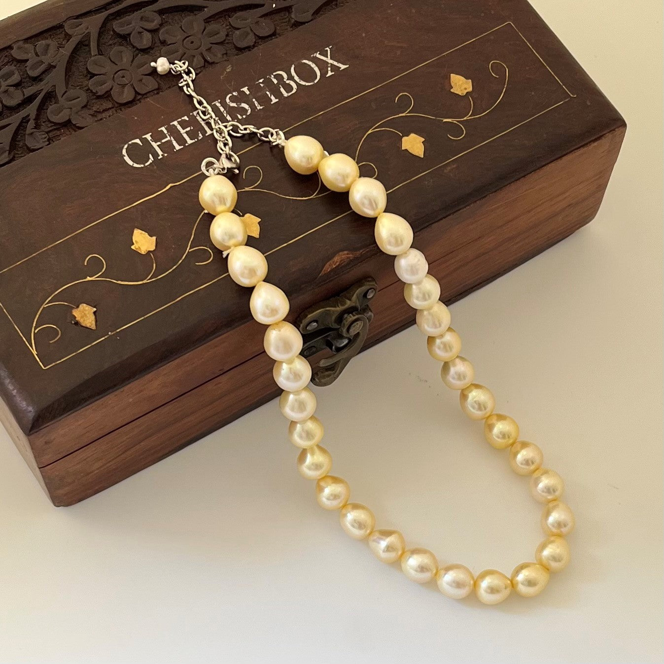 Golden Peal Necklace - CherishBox 