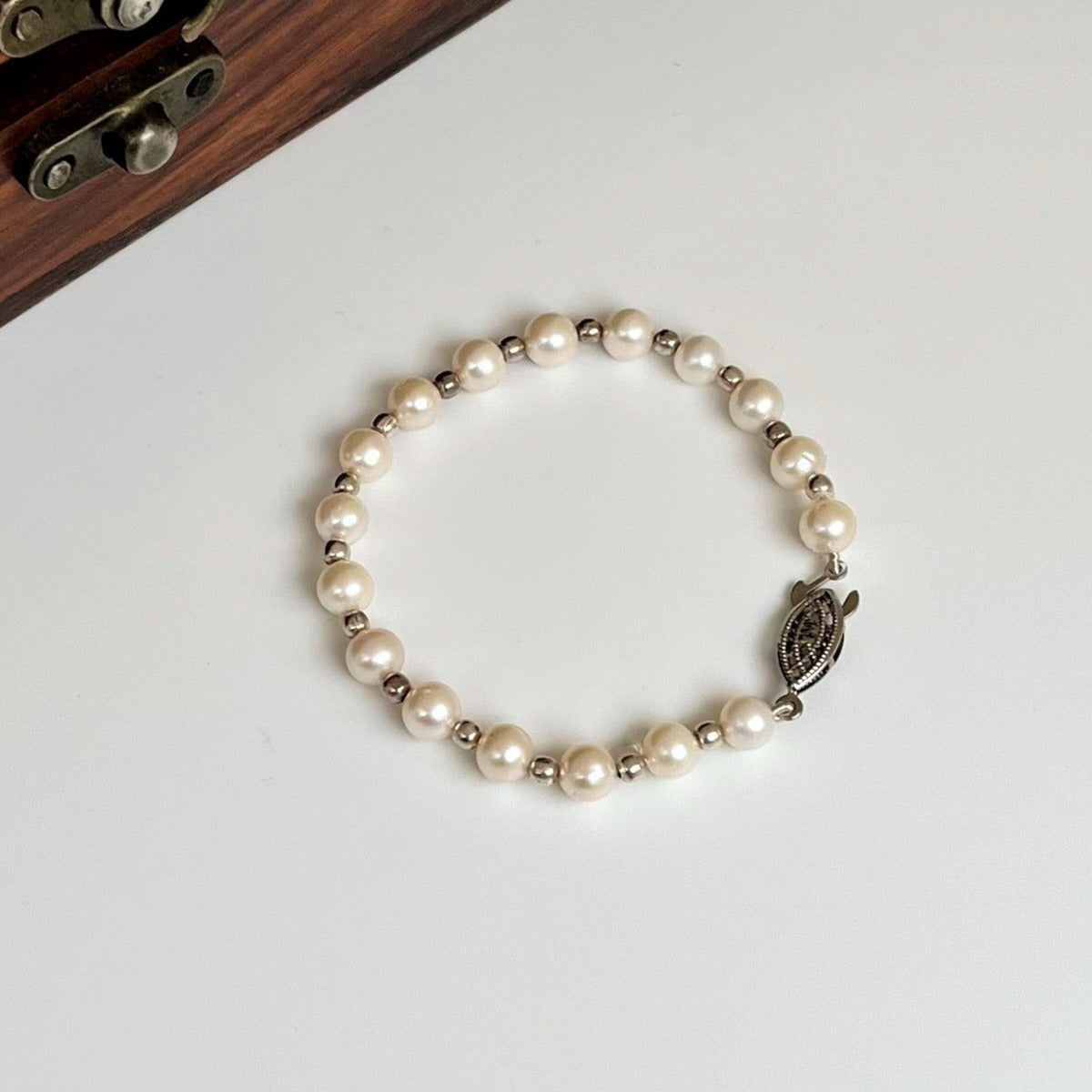 Natural Freshwater Pearl Bracelet Natural Stone Beaded Bracelets For Women  Jewelry Baroque Pearl Flower Bracelet For Best Friend