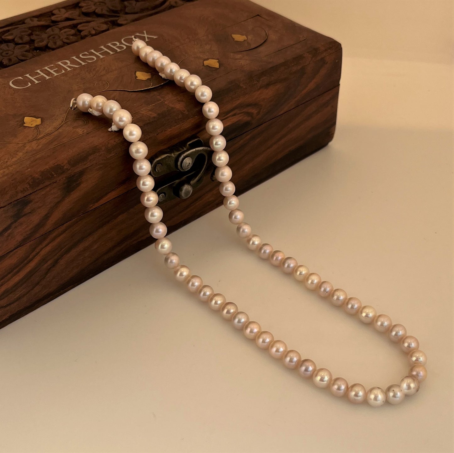 White Real Pearl Necklace - CherishBox