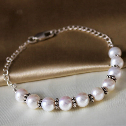 Silver Beaded Freshwater Pearls - CherishBox