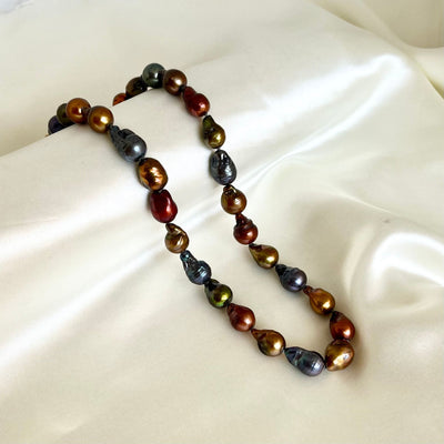 Multicolor Baroque Real Pearl Necklace - CherishBox Premium Pearl Jewellery