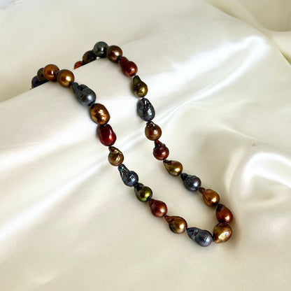 Multicolor Baroque Real Pearl Necklace - CherishBox Premium Pearl Jewellery