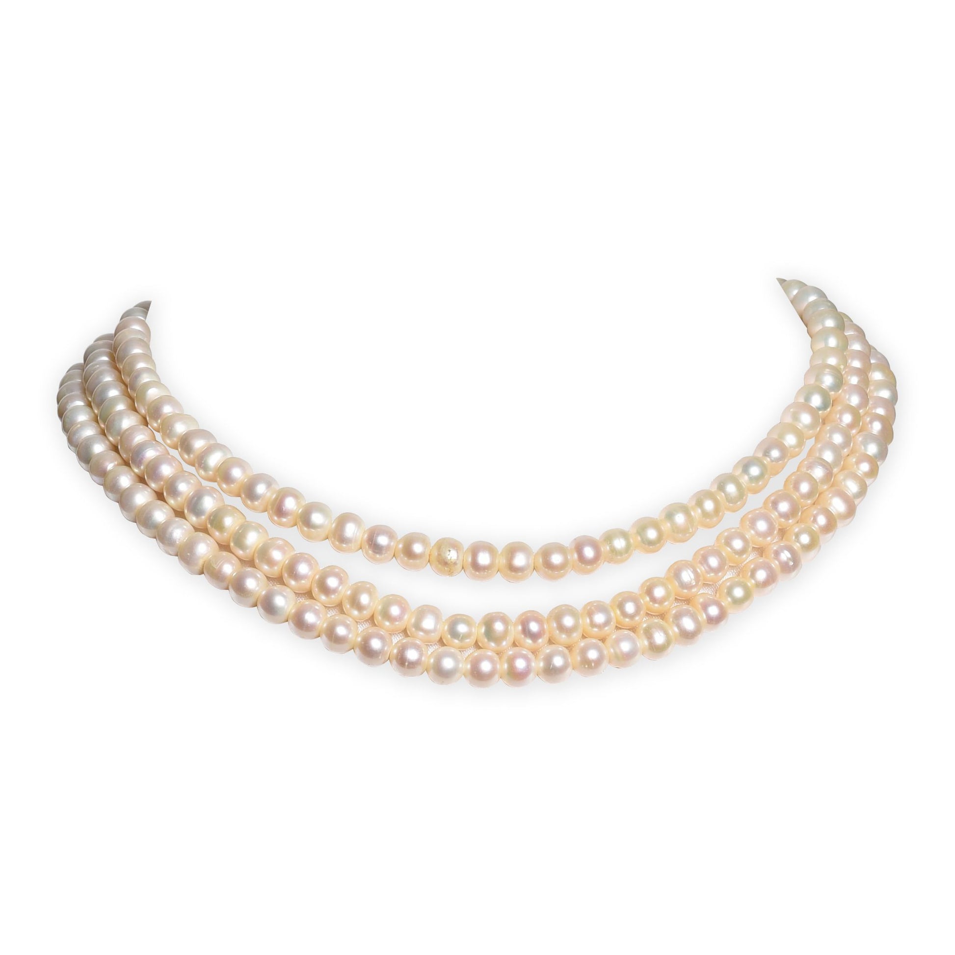 Three layer real pearl choker - CherishBox