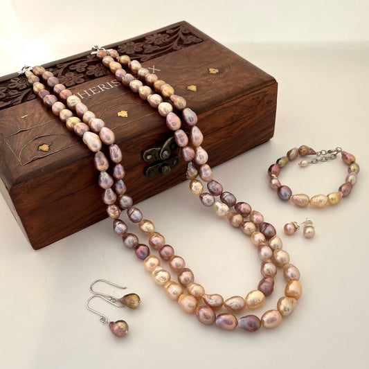 Baroque Pearl Necklace Set - CherishBox