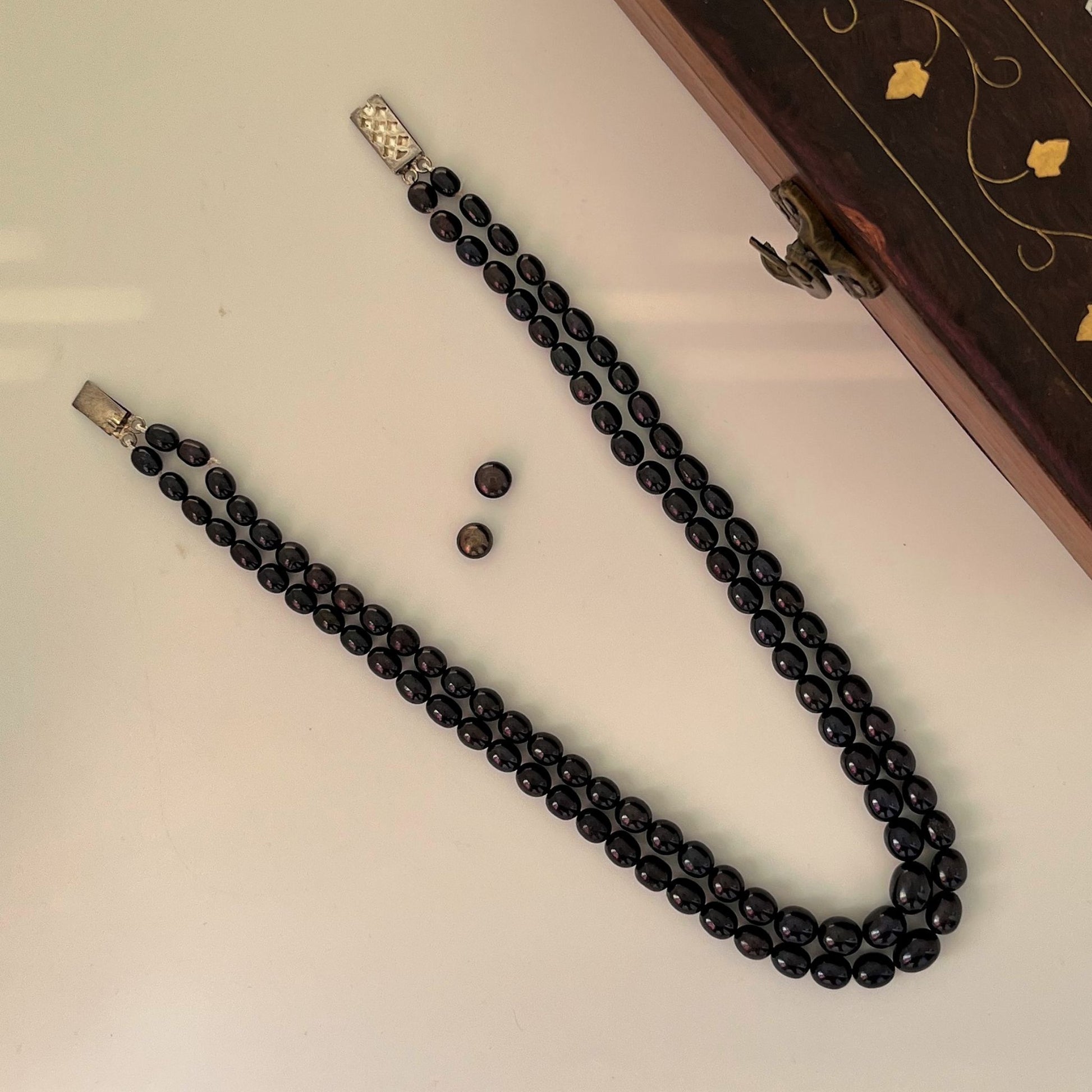 2 layer Graded Black Pearl Necklace