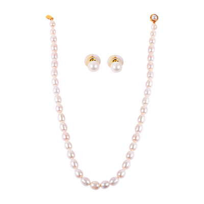 Oval Pearl Strand with Studs - CherishBox